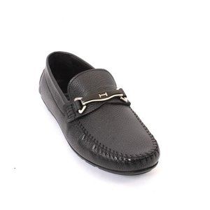 ROBERTO SERPENTINI 54400b Black Leather Moccasins Loafers Shoes